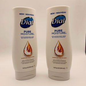 Dial Moisture Body Wash, Sandalwood, 14 ounce New!